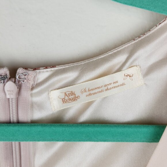 Ank Rouge Pink Cupid French Mini Dress sz M - Picture 7 of 10
